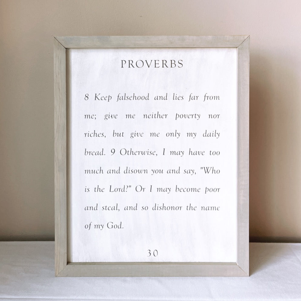 Proverbs 30:8-9