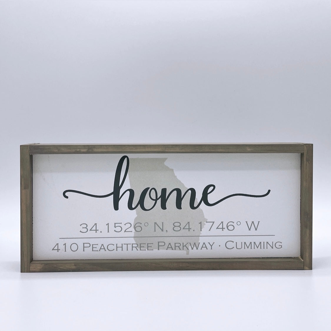 Custom Home Coordinates Sign, 5"x12"